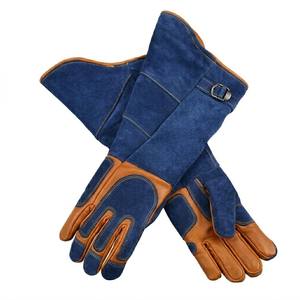 Reinforced Impact Welding Leather Gloves Heat Resistant Kevlar Stitched Long Cuff Industrial Safety Work Gloves USA - Product Image 2