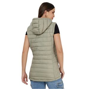 เสื้อฮู้ดดี้ผู้หญิงแบบสวม ดีไซน์ขายดี ทรงเข้ารูป ซิปยาวเต็มตัว ไม่มีแขนเสื้อ - Product Image 6