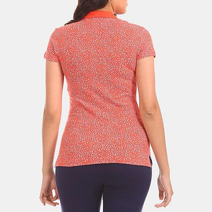 Women Short Sleeve Polo Shirt Stylish Casual Fashion Ladies Stripe Knit Polo Shirt Soft Breathable Apparel IN PAKISTAN - Product Image 4