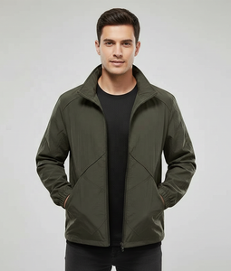 เสื้อแจ็คเก็ตวินด์เบรกเกอร์สำหรับคนทำงาน ดีไซน์ฮิปฮอป แฟชั่นสปอร์ต สไตล์ซาฟารี คอตั้งแบบซิป ผลิตจากโรงงาน รับบริการ OEM - Product Image 3