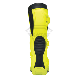 Yellow Mid-Calf Moto Boots With Buckle Strap Breathable PU Upper Rubber Outsole Midsole Mesh Lining Wholesale Rate OEM Custom - Product Image 6