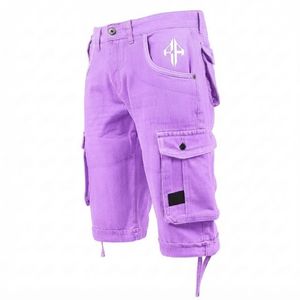 Pantalones Cortos de Mezclilla para Hombre, de Alta Calidad, con Estampado de Serigrafía, Estilo Jeans, de Pierna Ancha, Material Spandex/Poliéster - Product Image 2