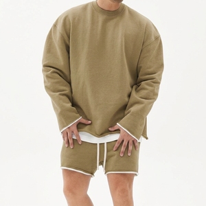 Wholesale Unisex Premium Heavyweight Terry Crewneck <b>Sweatshirt</b> Multi Color Chest Pocket Logo Patch Durable Stitching Eco - Product Image 5