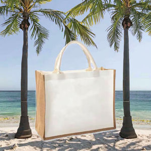 Bolsa de Compras Ecológica de Yute Natural con Cierre de Cremallera para Uso Diario - Product Image 6