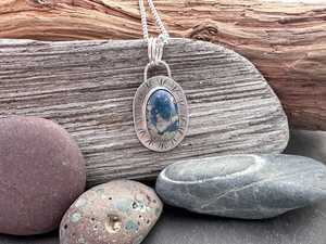 Collier ras du cou vintage en argent sterling 925 plaqué or avec pendentif camée fleur ballerine bleue en pierre naturelle pour homme et femme - Product Image 4