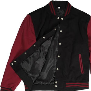 Blouson universitaire unisexe personnalisé en gros, style Letterman, streetwear, poignets côtelés, séchage rapide, léger, à capuche, en toile pour le printemps - Product Image 4