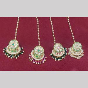 Catégories de Produits Plaqué or Maangtikka avec pierre de cristal et strass perles - Product Image 1