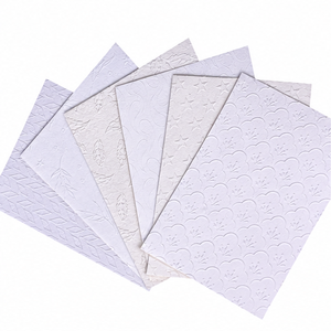 Feuilles de papier gaufré blanc de qualité supérieure, motifs floraux, feuilles et étoiles variés, pour cartes de mariage, emballage cadeau, travaux manuels DIY - Product Image 1