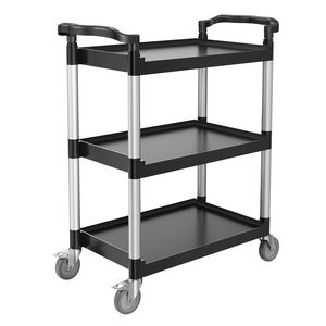 Carrello Utilitario in Plastica a 3 Ripiani con Capacità di Carico di 136 Kg, Ruote Girevoli a 360 Gradi (2 Freni), 24,4 X 16,1 Pollici - Product Image 1