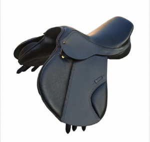 Silla de montar de cuero para eventos ecuestres – Paneles flocados de lana |   Árbol de Fibra de Acero Flexible |   Bloques acolchados para las rodillas | - Product Image 3