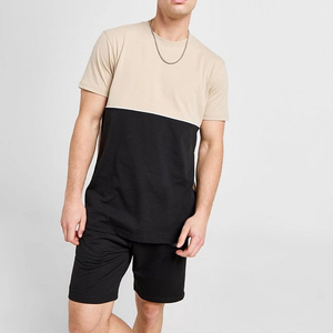 Conjunto de Camiseta y Pantalones Cortos para Hombre, Diseño de Doble Panel, con Cordón Ajustable en la Cintura, Estilo Deportivo, Precio Económico al por Mayor - Product Image 4