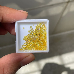 เพชรทรงกลมเจียระไนแบบบริลเลียนท์ สีเหลืองสดใส ขนาด 4 มม. ความสะอาดระดับ VS เพชร CVD ปลูกในห้องปฏิบัติการ สำหรับผู้ผลิตเครื่องประดับ - Product Image 2