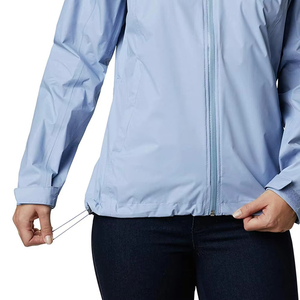 Chaqueta Impermeable con Capucha para Mujer, Talla Grande, Manga Larga, Estilo Utilitario de Invierno, Corte Regular, Estampado Sólido de Algodón - Product Image 6