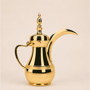 Luxury Gold-Plated <b>Arabic</b> Coffee Pot Dallah Traditional Stainless Steel Long Spout Teapot for Home Decor & Eid Celebrations - Product Image 5
