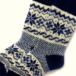 Chaussettes en laine et nylon pour homme, motif géométrique tricoté jacquard, chaussettes épaisses d'hiver thermiques - Product Image 6
