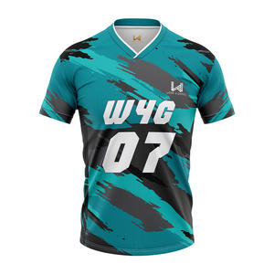 Camisetas de Fútbol Personalizadas al por Mayor para Hombre, 100% Poliéster, Impresión por Transferencia de Calor, Opciones de Logotipo Personalizado, Camisetas de Secado Rápido - Product Image 4