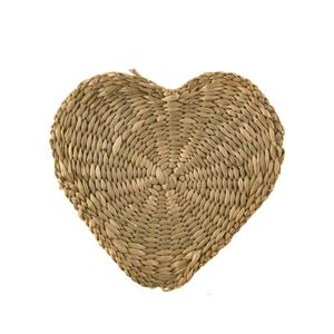 Mint Green Wavy Border Seagrass <b>Placemat</b> <b>Round</b> Openwork Straw Table Mat Hollow Coaster Decorative Charger Plates Wedding Table D - Product Image 4