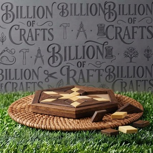 กระดานปริศนาไม้รูปดาว เกมปริศนาแบบนูน ของเล่นตั้งโต๊ะ DIY กล่องของขวัญงานฝีมือ - Product Image 5