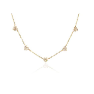 Collar de Moda al por Mayor, Collar Lariat de Lujo con Forma de Corazón, Oro Sólido de 14K/18K, Diamante Creado en Laboratorio, Collar Delicado con Diamantes - Product Image 2