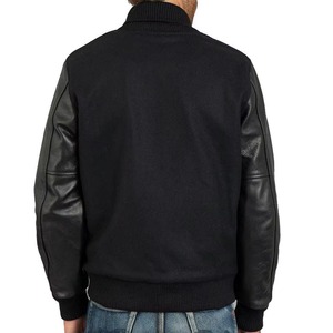 Chaqueta Varsity de Béisbol Personalizada para Hombre, Talla Grande, Invierno, con Mangas de Lona Gruesa, Cuello Alto y Cierre de Botones - Product Image 5