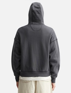 เสื้อฮู้ดดี้แบบมีซิปครึ่งตัวสำหรับผู้ชาย ผ้าฝ้าย 100% เนื้อหนา คุณภาพหรูหรา พิมพ์ลายพัฟฟ์ ทรงโอเวอร์ไซส์ สไตล์สตรีทแวร์ - Product Image 4