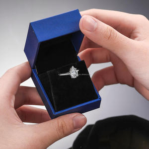 VVS Moissanite Diamond Pear Cut <b>Ring</b> 925 Sterling <b>Silver</b> <b>Solitaire</b> Center Stone Luxury Engagement Jewelry For Women - Product Image 2