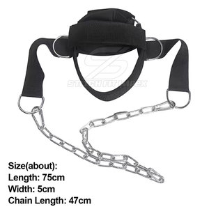 Harnais de tête pour l'entraînement du cou avec sangle réglable et chaîne robuste pour la musculation, équipement de sport pour la maison - Product Image 4