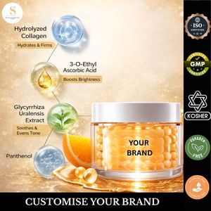 Crema de Cápsulas de Vitamina C Premium, Hidratante, Iluminadora, Reafirmante, Reparadora de la Barrera Cutánea, Uso Nocturno, Para Todo Tipo de Piel, Caja de Marca Privada - Product Image 5