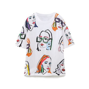 Camisetas para Mujer OEM, Proveedor de Fábrica, Camisetas de Algodón de Alta Calidad, Ajuste Cómodo, Ideal para Fabricación de Marca Privada - Product Image 1
