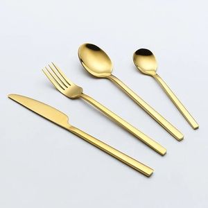 Ensemble de couverts modernes en acier inoxydable durable pour la cuisine et la table à manger, résistant à la rouille, finition polie élégante, design stylé. - Product Image 4