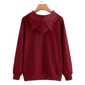 Sweat à capuche pour femme de haute qualité, personnalisable avec logo, manches longues, en coton, décontracté - Product Image 2