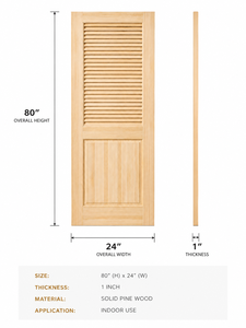Volets rustiques élégants pour la rénovation de ferme de luxe décoration de maison moderne et élégante porte en bois massif solide et durable - Product Image 2