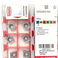 Tungaloys CCMT060202-PS TC925 Sisipan Karbida Indexable Positive Rake Turning untuk Pemutaran Baja Finishing dan Semi Finishing HRC30
