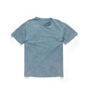 Camiseta de Hombre 100% Algodón Canvas con Lavado Ácido, Corte Holgado Oversize, Peso Pesado, Transpirable, Cuello Redondo - Estampado Personalizado, Estilo Vintage Liso - Product Image 2