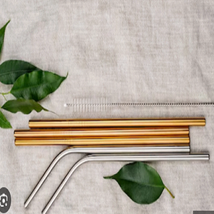 <b>Reusable</b> 8mm Silver Stainless Steel Mini Metal <b>Straws</b>-Eco-Friendly Modern Luxury Design CIQ Certified for Parties & Coffee - Product Image 2