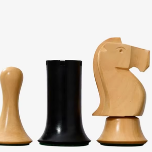 Pièces d'échecs de luxe minimalistes de style soviétique en bois d'ébène et de buis, hauteur du roi 3,7 cm, ensemble de tournoi au meilleur prix - Product Image 1