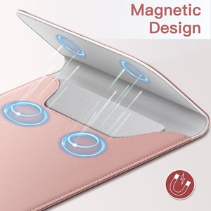 Wholesale Luxury 13-16 Inch PU Leather Laptop Stand Sleeve Case <b>Bag</b> Large Capacity Foldable Waterproof Design for Slim Laptop - Product Image 6
