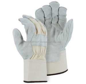 Gants de travail canadiens en cuir de vachette pleine fleur, robustes, pour la protection industrielle, résistants à la chaleur, pour la protection des mains et des bras - Product Image 5