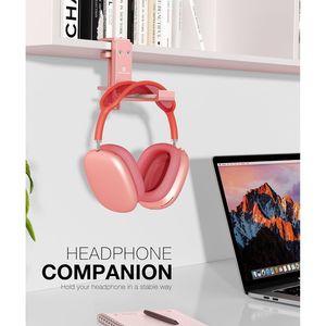 <b>Foldable</b> Aluminum Headphone Stand Hook Universal <b>Desk</b> Clamp Mount for Gaming Headphones Space-Friendly Headset Holder Accessory - Product Image 2