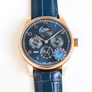Reloj de Hombre Mecánico Automático de Edición Limitada con Bisel de Oro Rosa de Lujo, Calendario Perpetuo, Fase Lunar, Estilo Casual, Deportivo y de Negocios - Product Image 3