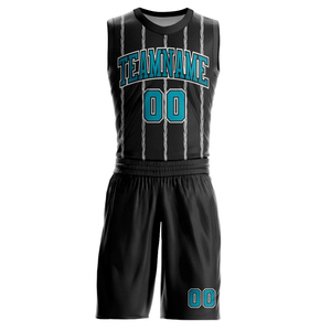 Uniformes de basket-ball personnalisés en polyester imprimé à 100 %, séchage rapide, haute qualité, unisexes, vente en gros - Product Image 2