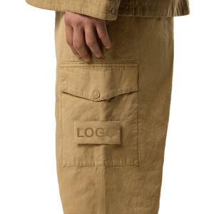 Pantalones Cargo Premium para Hombre, de Algodón, Lino y Lona, Personalizables, Transpirables, Estilo Urbano, para Verano, OEM - Product Image 4