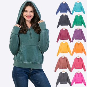 เสื้อฮู้ดซิปผู้หญิงผู้ชาย ผ้าเนื้อนุ่ม 300 GSM แขนยาว สำหรับเล่นกีฬา พักผ่อน ใส่เที่ยวข้างนอก อุ่นสบาย สไตล์ลำลอง - Product Image 4