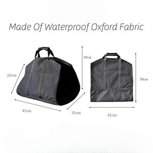 Porte-bois en cuir, sac de transport pour bûches en toile cirée avec poignée en cuir, sac de ramassage de bois de chauffage, porte-bois en cuir taille OEM - Product Image 3