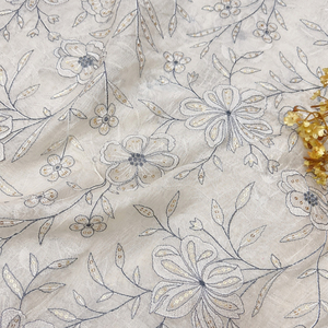 Premium Abaya <b>Sequin</b> Embroidery Fabric Velvet Net Mesh Textile For Gulf UAE Modest Fashion Garment Supply - Product Image 6