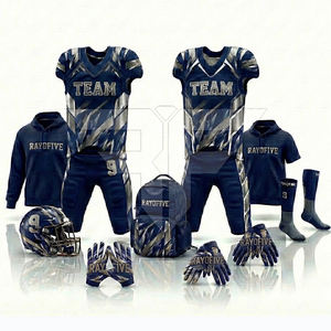 Uniformes de Fútbol Americano Personalizables de Alta Calidad, Servicio OEM, Impresión por Transferencia de Calor, Secado Rápido, Transpirables - Product Image 3