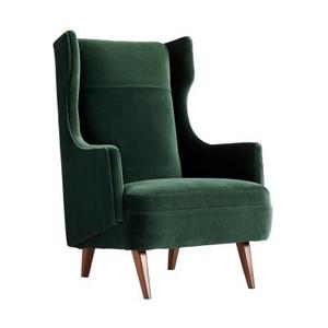 Green Velvet Living Room Chair Upholstered Lounge Armchair Soft Seating for <b>Sofa</b> Accent - Product Image 2