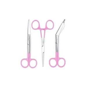 Ensemble de ciseaux médicaux colorés et de pinces Kelly en acier inoxydable, outils de coupe de bandages pour infirmières, chirurgie générale, manuels et réutilisables - Product Image 2