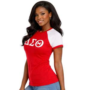 Chemise Premium Delta Sigma Theta Crimson pour Femmes, Coupe Confortable, Haute Qualité, Vêtements de Sororité Grecque, Tenue Décontractée - Product Image 3