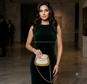 Bolso de Mano Tipo Clutch con Mini Perlas para Mujer, Ideal para Fiestas y Bodas, Venta al Por Mayor - Product Image 4